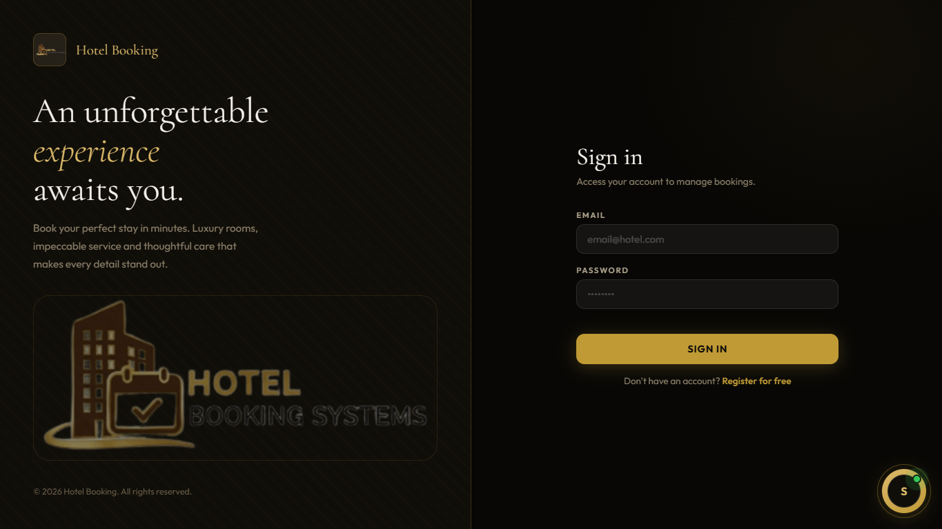 Captura de pantalla de HotelBookingSystem2.0