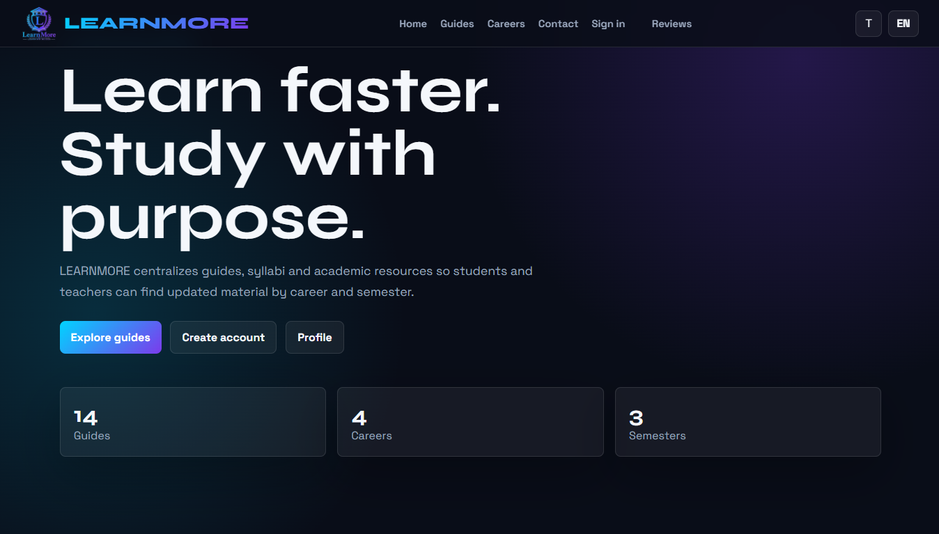 Captura de pantalla de LearnMore
